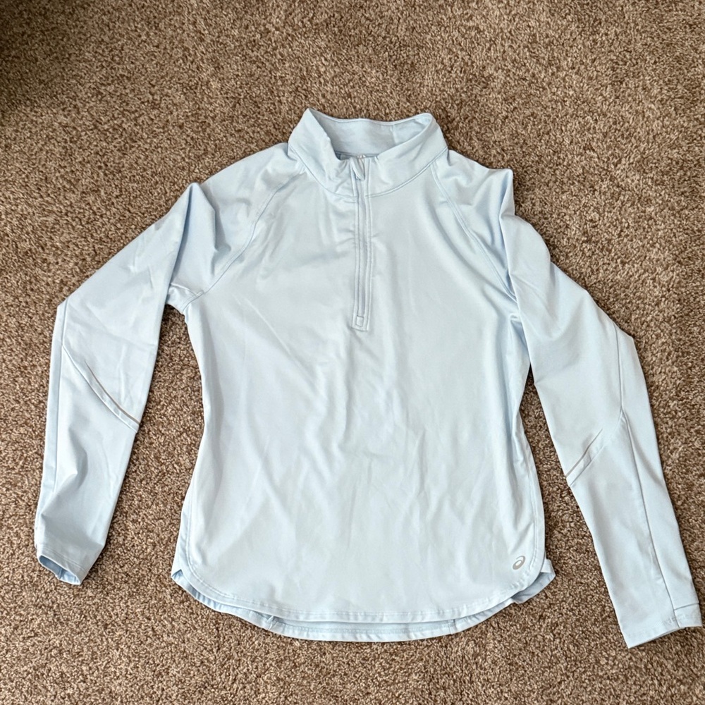 Asics Sky Blue Quarter Zip Top